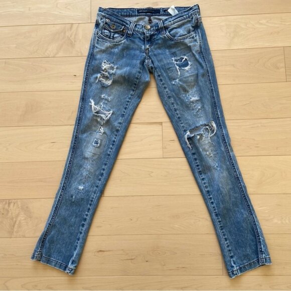 Miss Sixty jeans Style Shock ripped destroyed denim low rise slim straight 28 - Picture 12 of 12